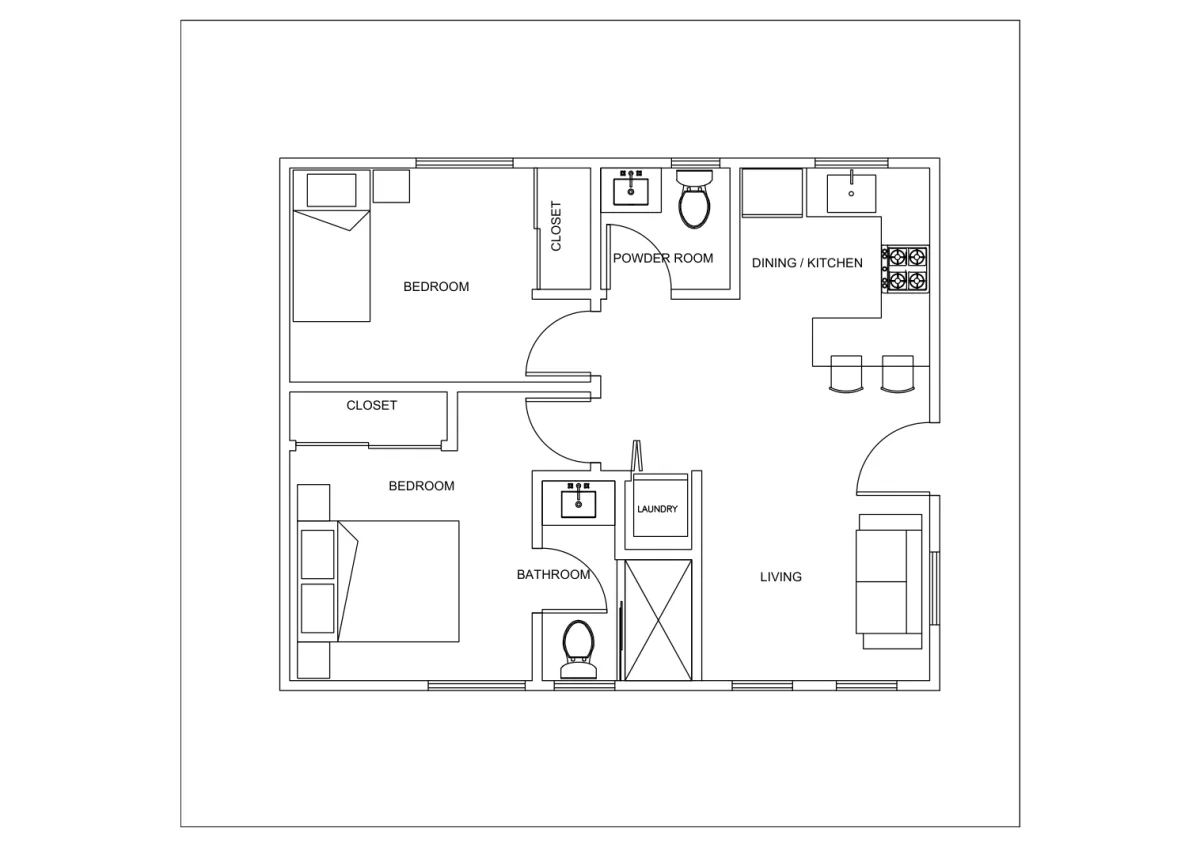 Hacienda Heights 600 original floor plan