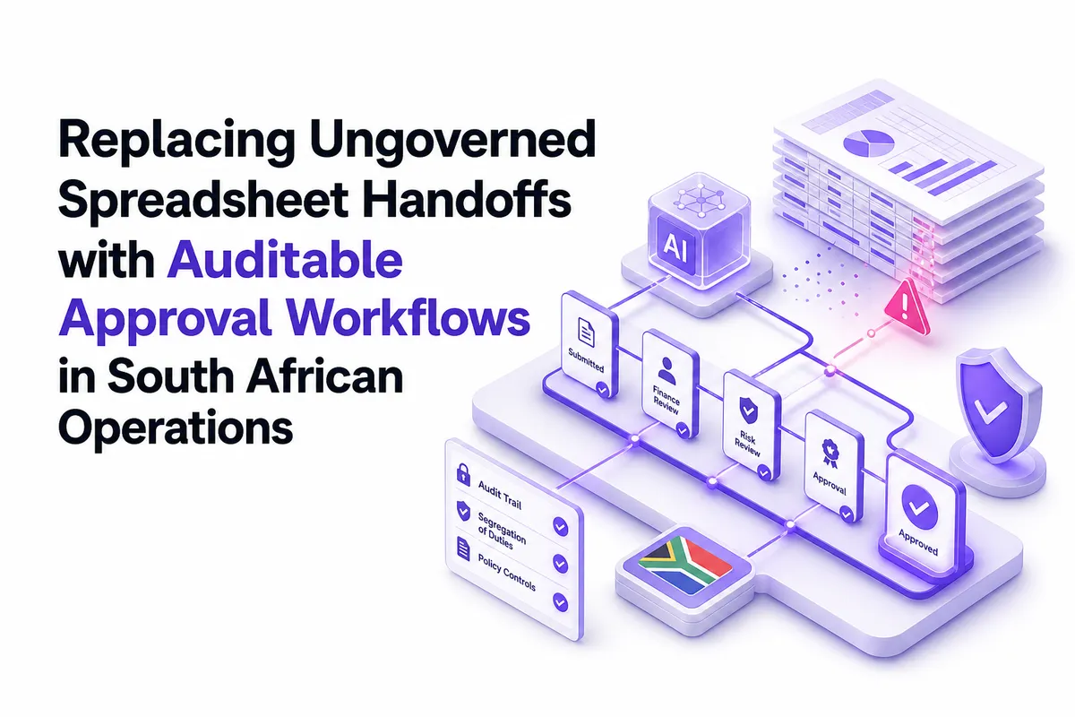 Replacing Ungoverned Spreadsheet Handoffs with Auditable Approval Workflows in South African Operations