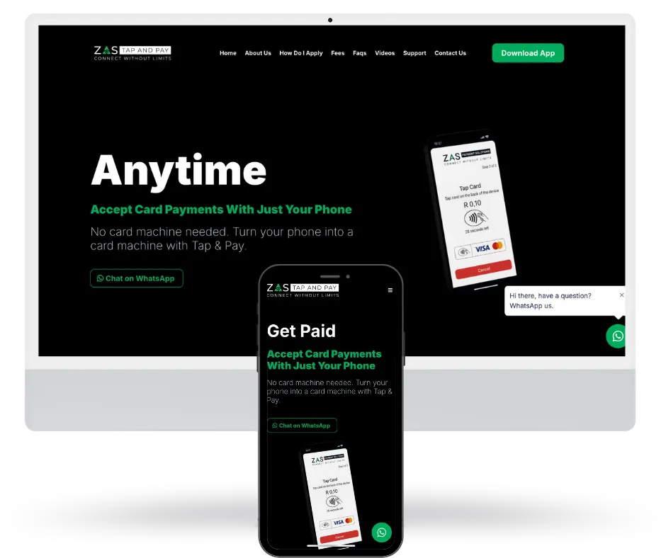 Ai AUtomated solutions client ZAS Tap and pay