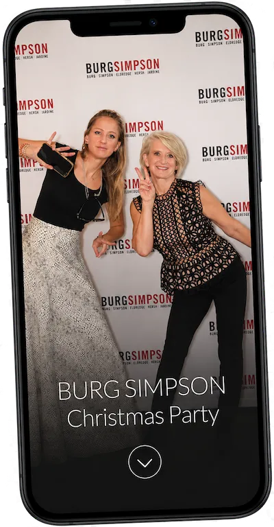 Custom online photo booth gallery