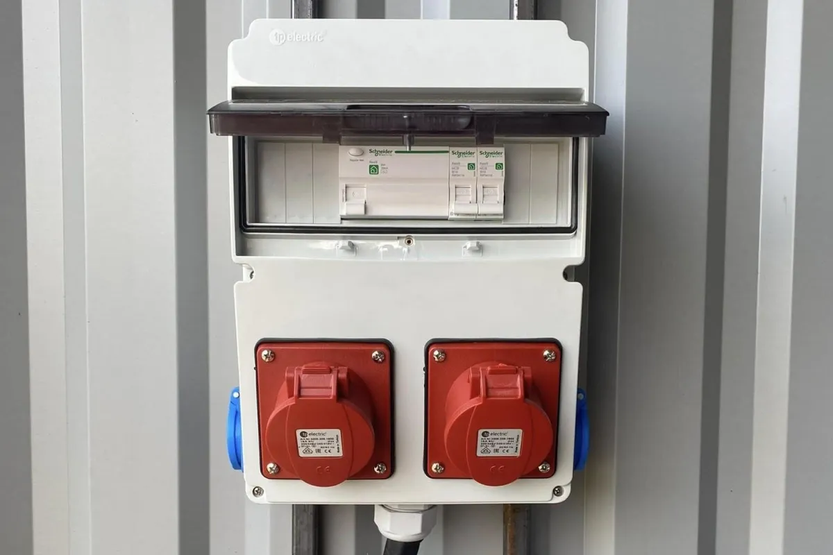 red corded hand drill