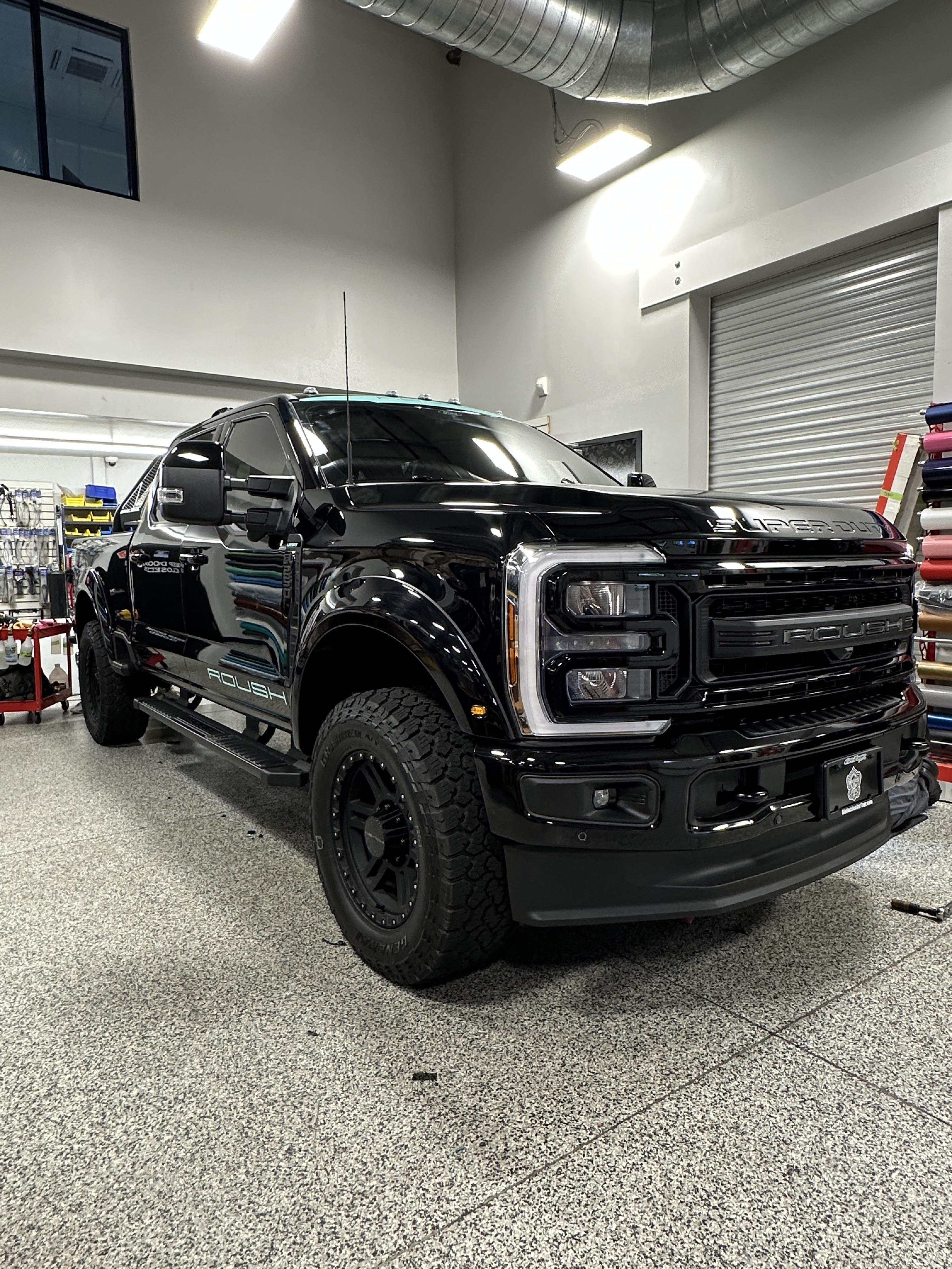 Ford F-250 Lariat pictured in the shop at Distinctive Car Toyz in Egg Harbor Township, NJ