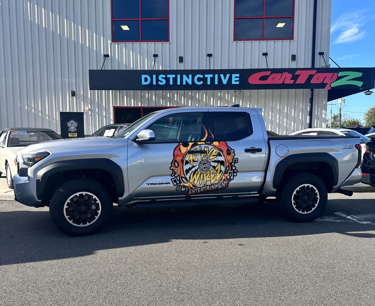Truck with decal