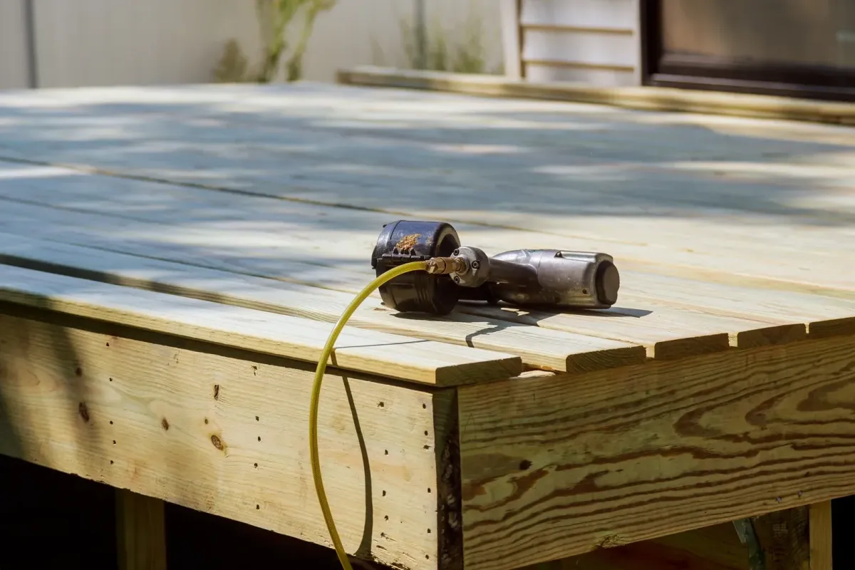 Wooden Deck Building in Texas City