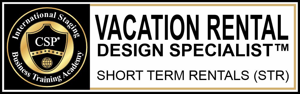 Certified STR Rental Specialist membership logo home staging certification and industry expertise