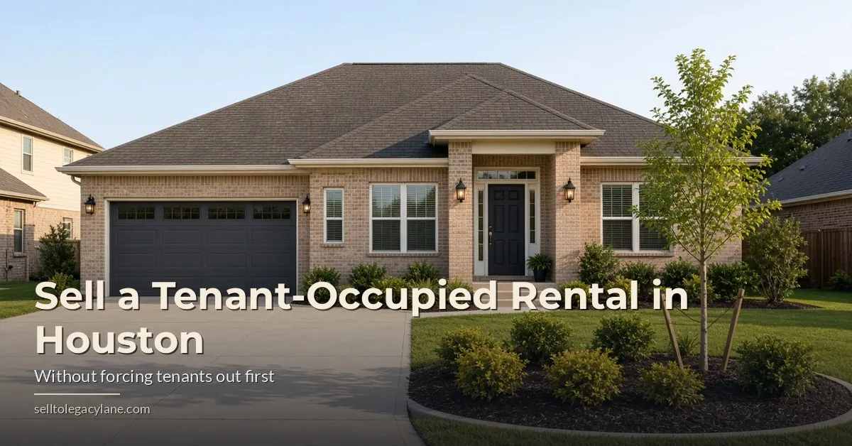 Sell a Tenant-Occupied Rental in Houston | Legacy Lane