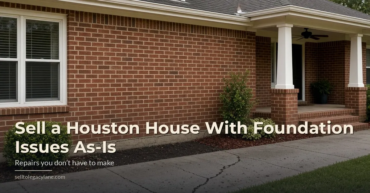 Sell a Houston House With Foundation Issues As-Is