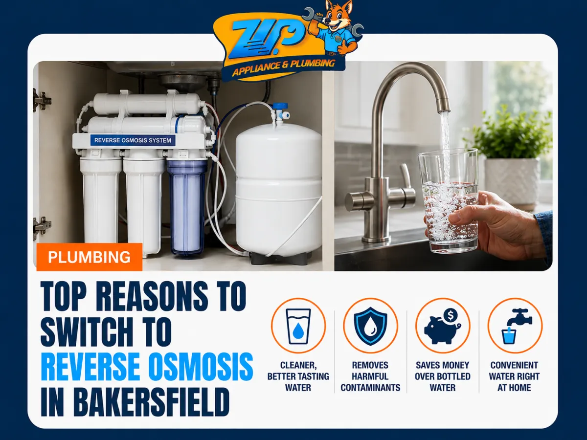 Bakersfield homeowner enjoying clean water from reverse osmosis system
