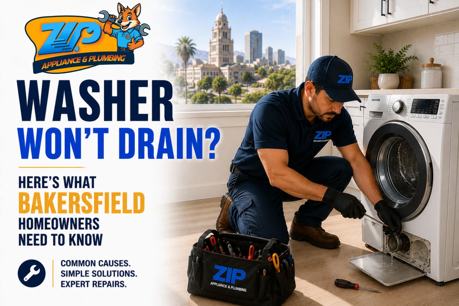 Washer Won't Drain? Solutions for Bakersfield Homes