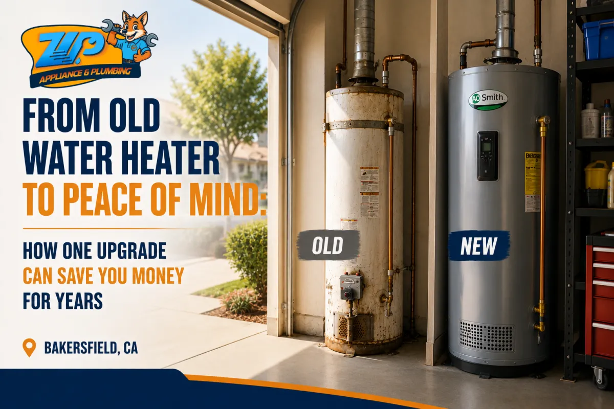 Modern utility room with new sleek water heater installed