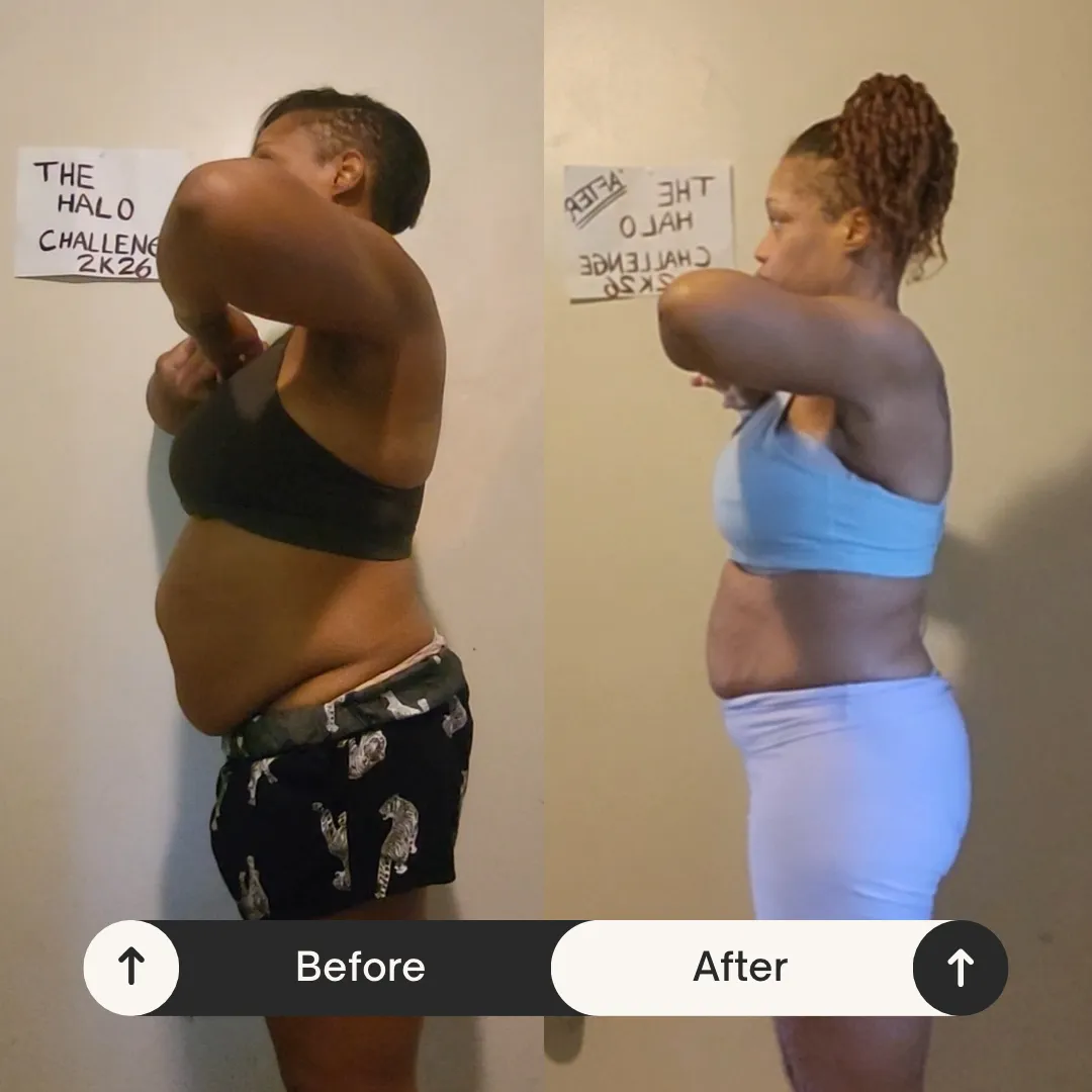 Female champion physique transformation before and after the challenge