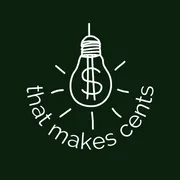 That Makes Cents Brand Logo light bulb with a money symbol in the middle