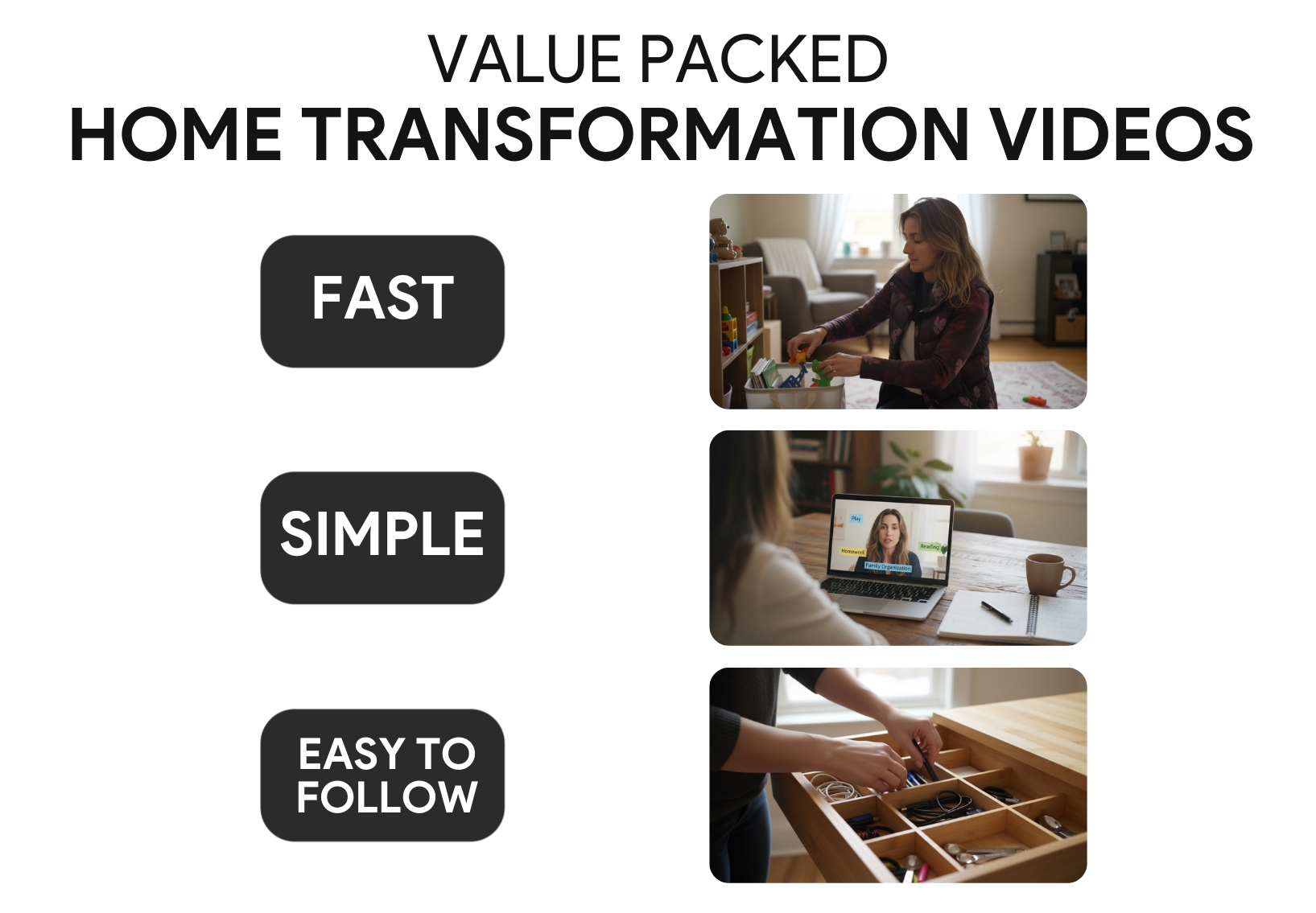 Easy simple easy to follow video tutorials