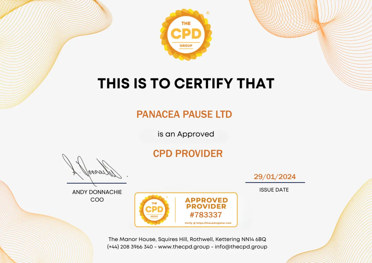 CPD Standards Office accreditation certificate