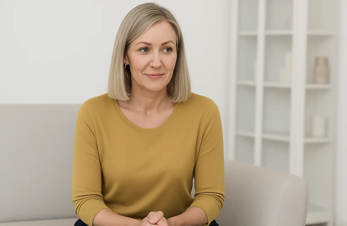 Woman receiving 1:1 menopause support