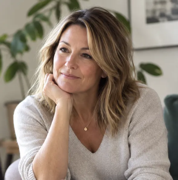Woman receiving 1:1 menopause support