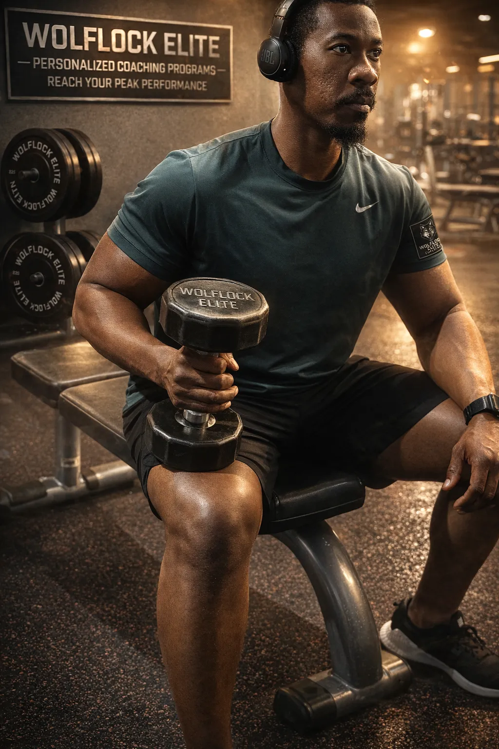 Man exercising on outdoor gym equipment