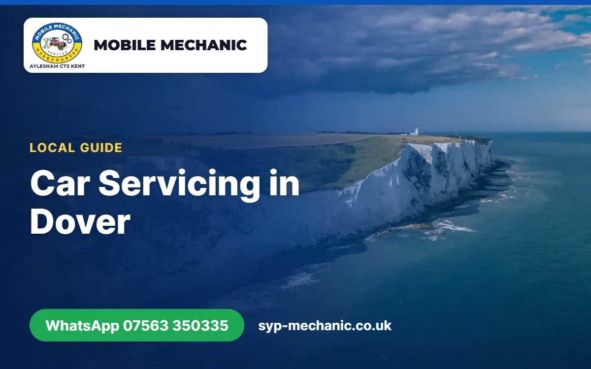 Mobile mechanic from Aylesham, Kent carrying out a car service on a home driveway in Dover