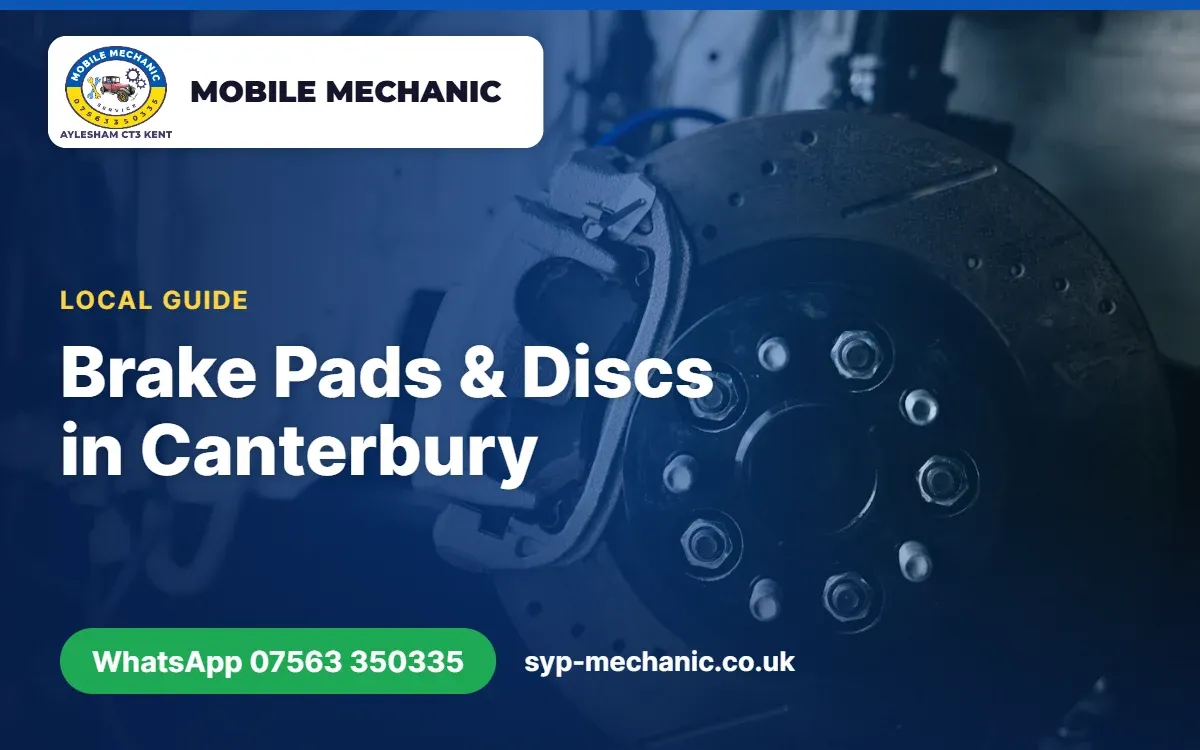 Brake Pads and Discs in Canterbury, Fitted on Your Driveway