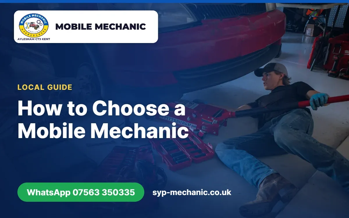 Mobile mechanic talking to a driver beside a car on a driveway in Kent before starting work