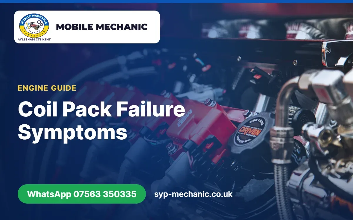 Ignition coil packs removed from a petrol engine during a misfire check, mobile mechanic Kent