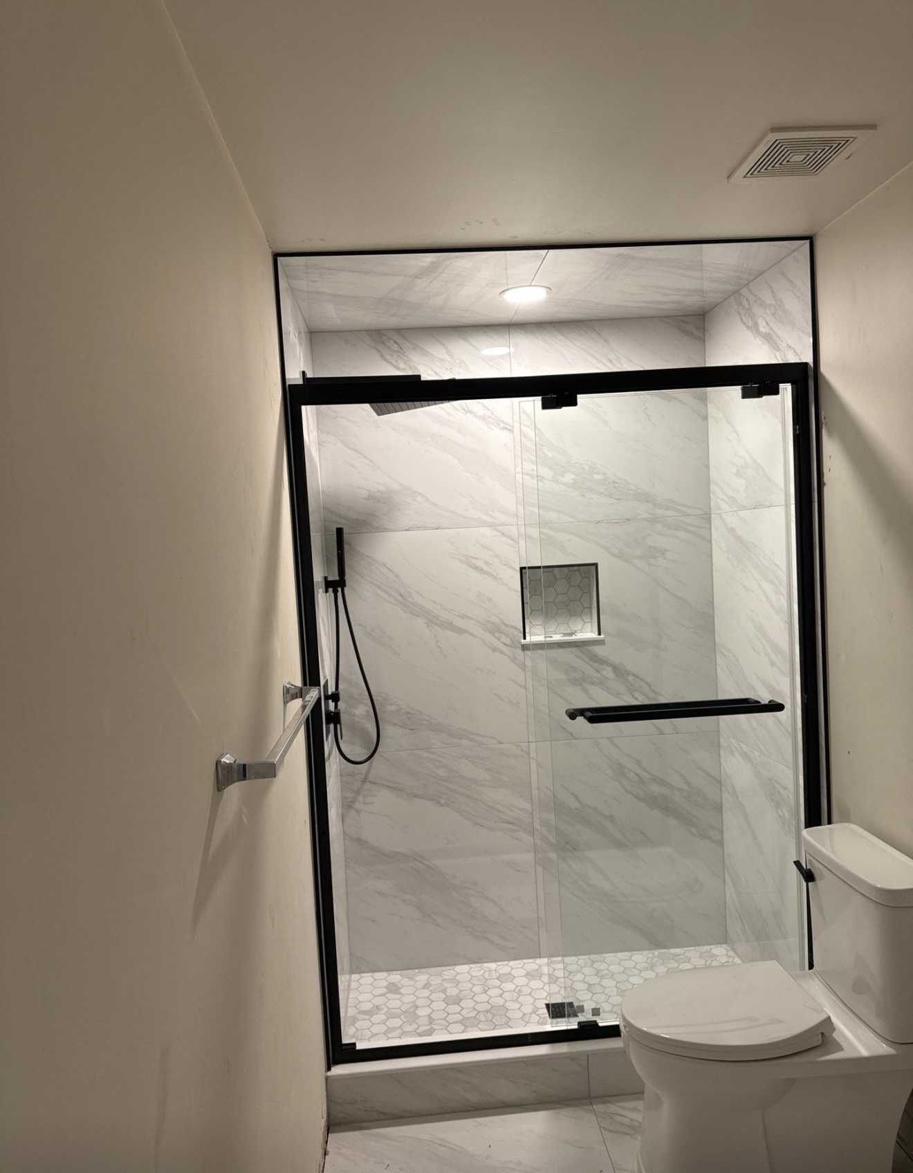 Custom shower and bathtub