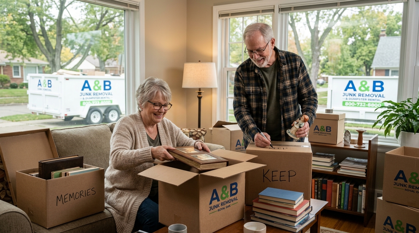 Decluttering Tips for Seniors Downsizing in Royal Oak | A & B Junk