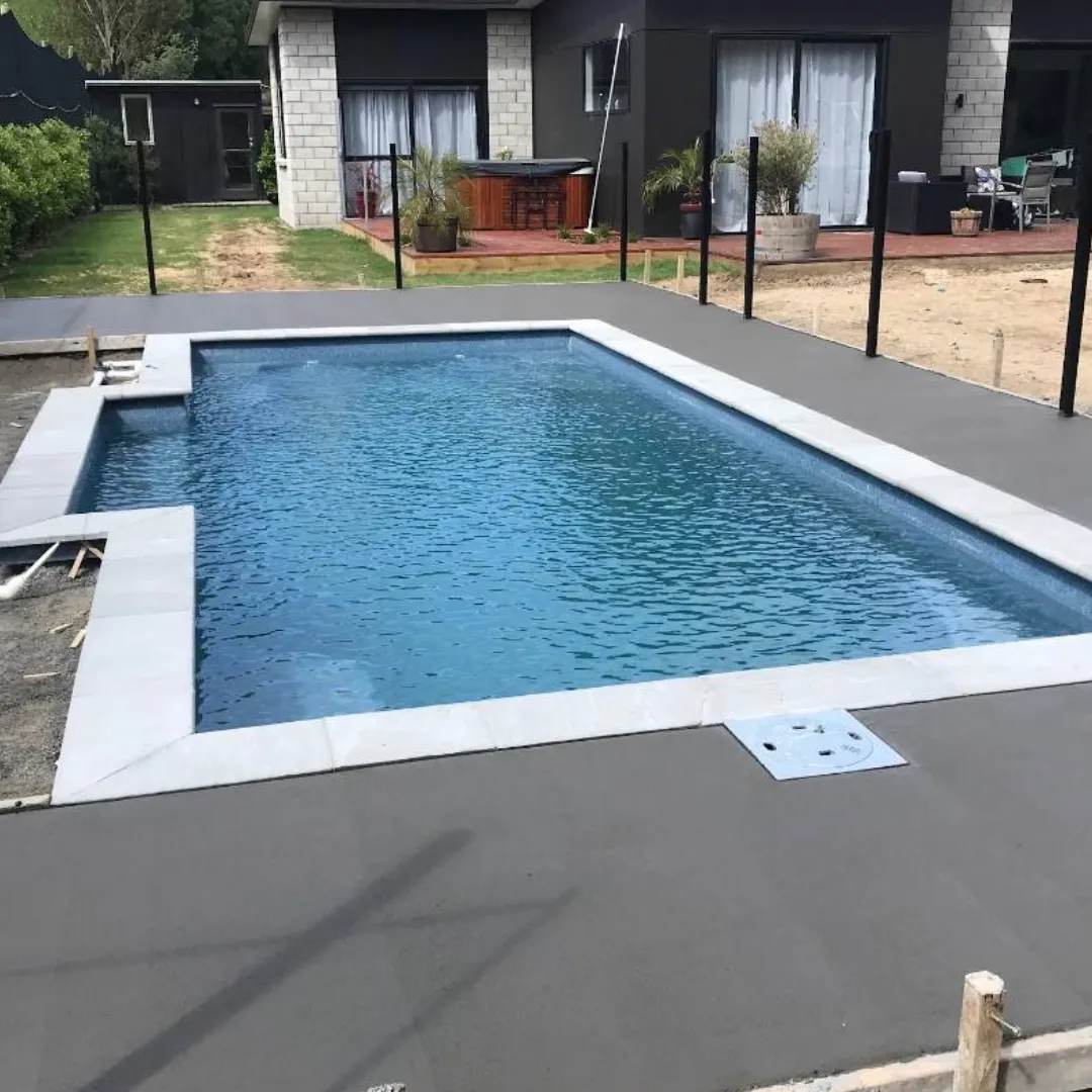 Concrete pool surround and outdoor patio Northland