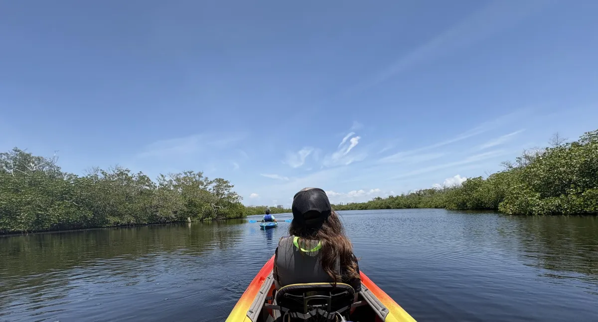 Ciarra kayaking open bay