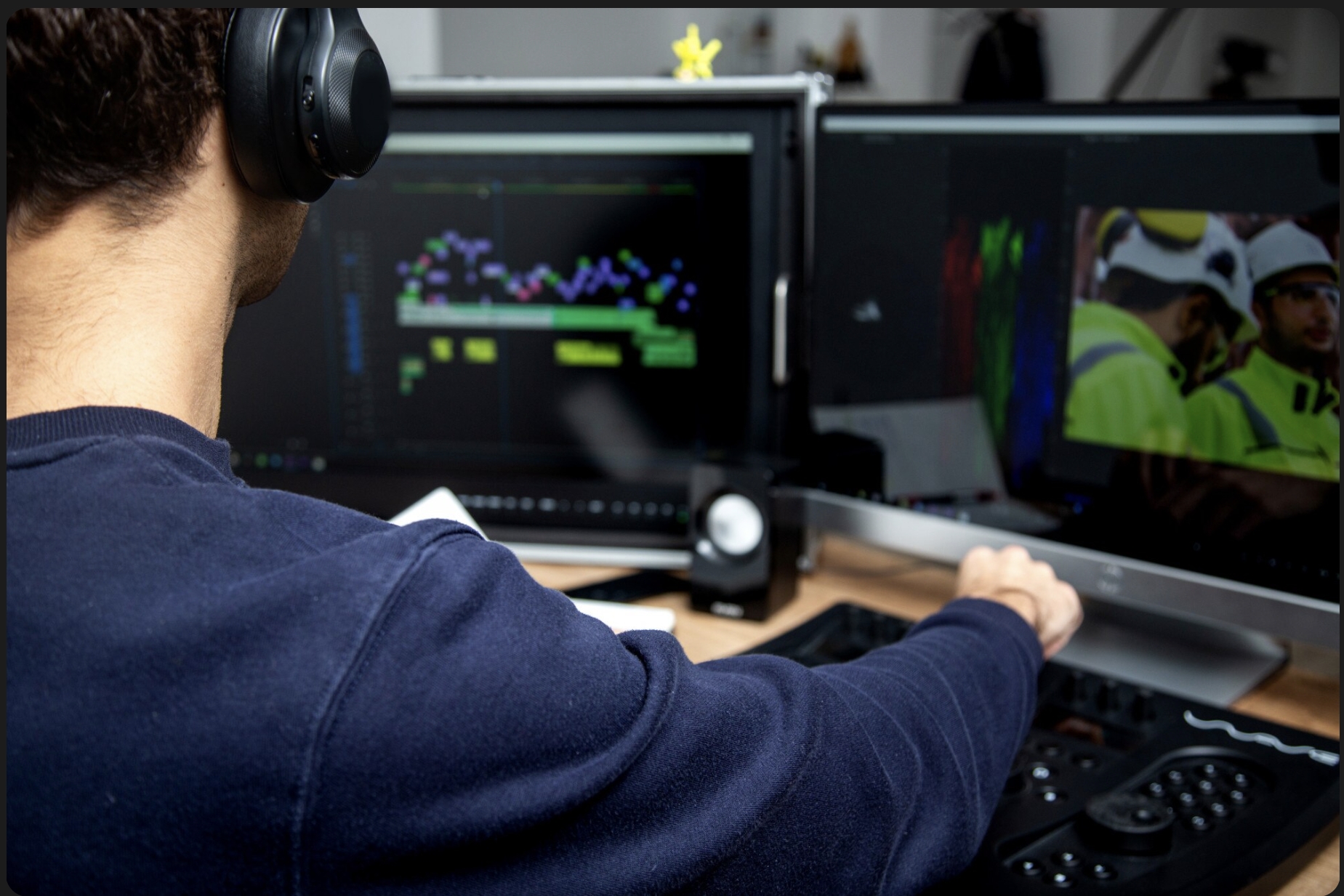 white robot near brown wall