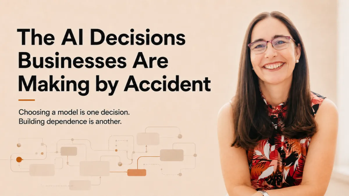 Business leader considering the risks and decisions involved in AI adoption