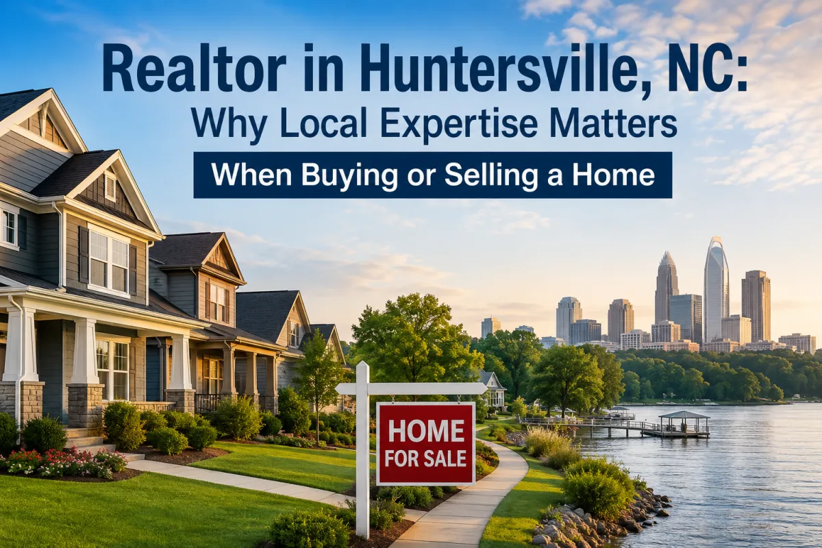 Experienced Realtor in Huntersville NC helping buyers and sellers across Charlotte, Davidson, Cornelius, Mooresville, and Lake Norman.