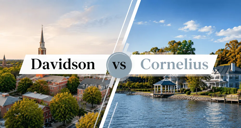 Davidson vs. Cornelius NC communities for Lake Norman homebuyers