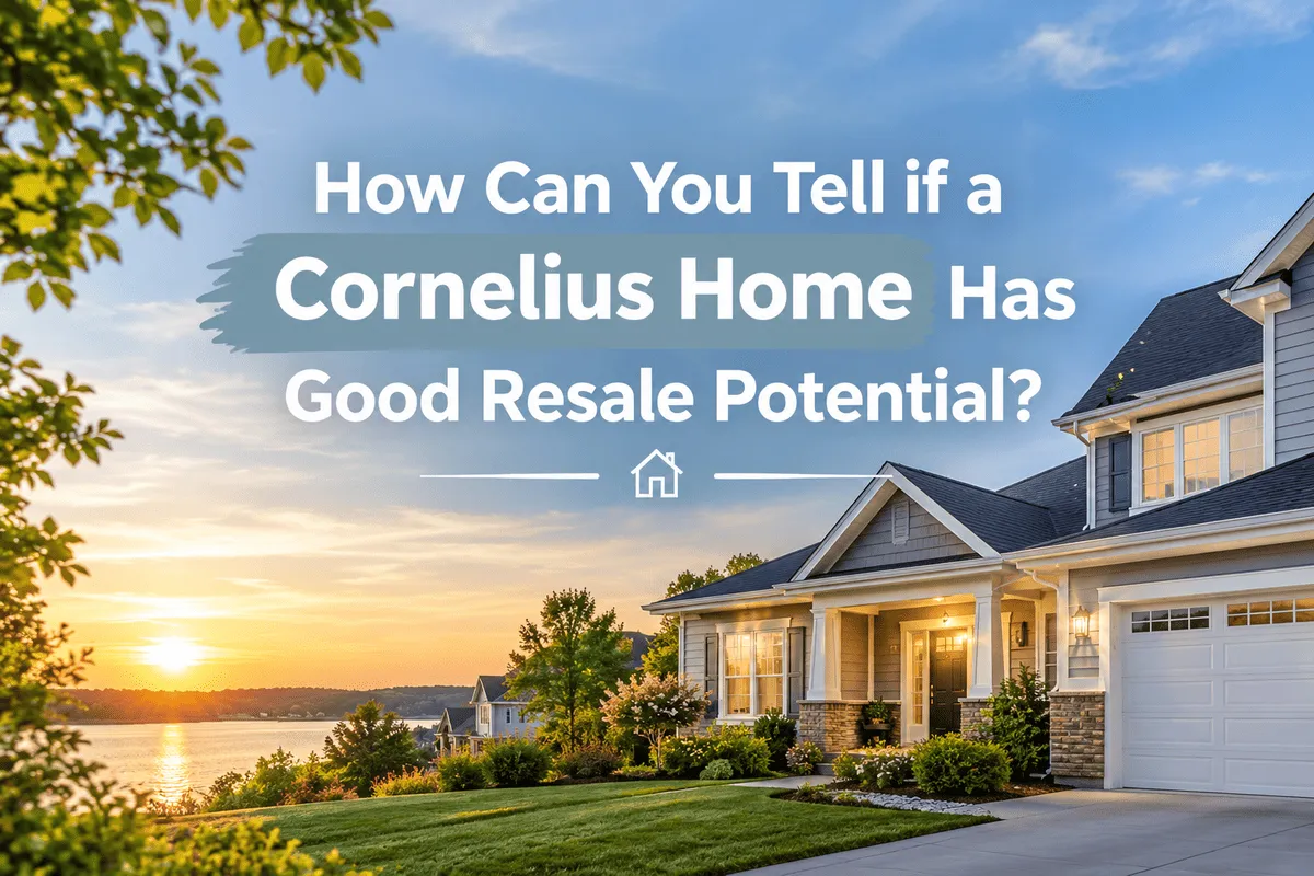 Cornelius home resale potential with Realtors