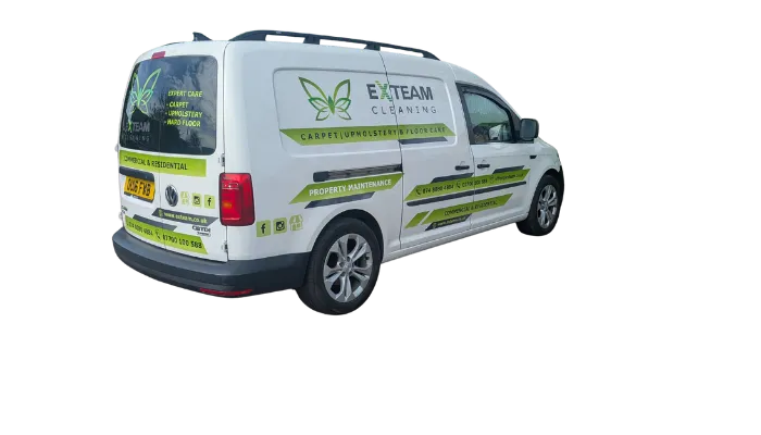 eXteam Cleaning signwritten service van on site