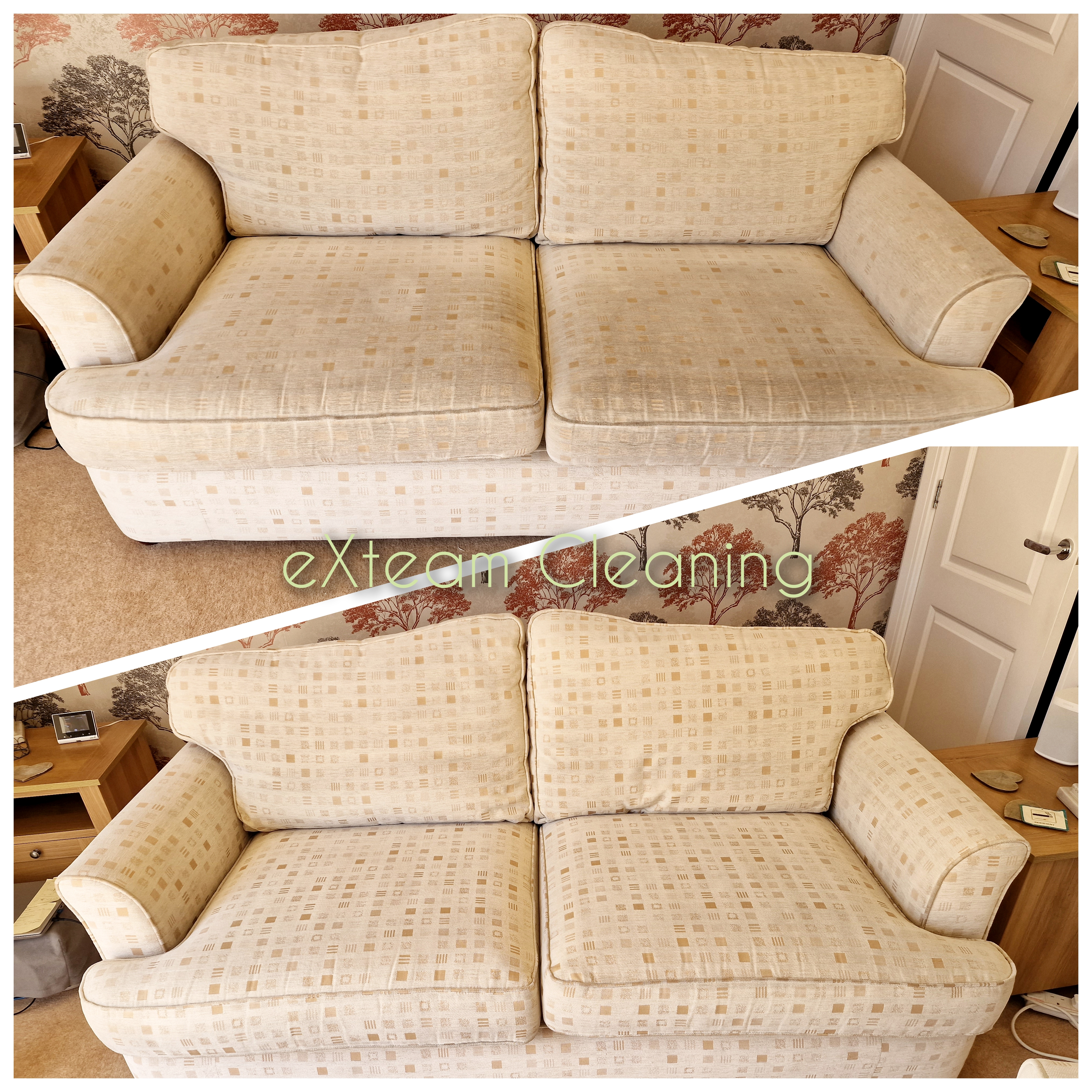 Professional sofa cleaning in home at Aldwick