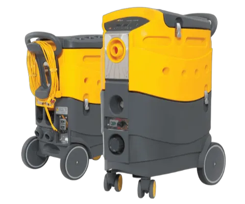 Professional hot water extraction machine used for controlled thermal extraction with high-vacuum moisture recovery.