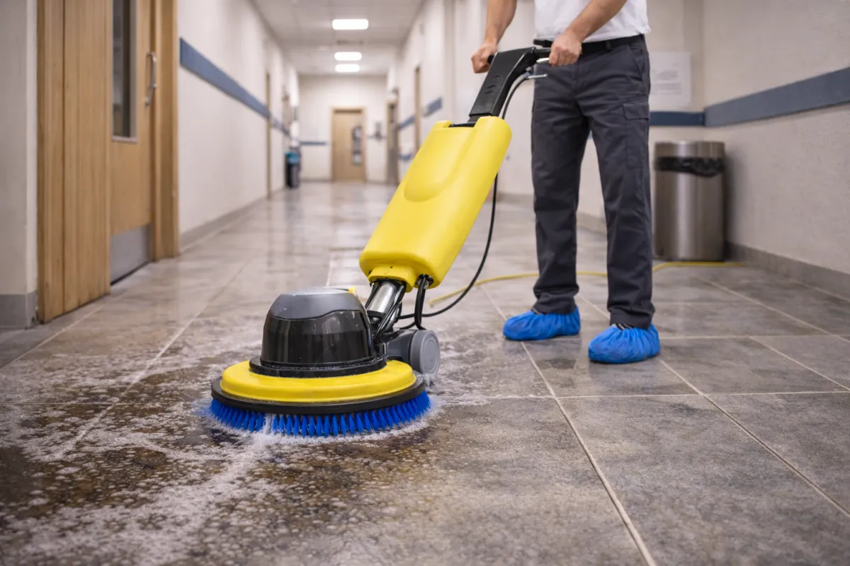 Tile & Grout Cleaning at school