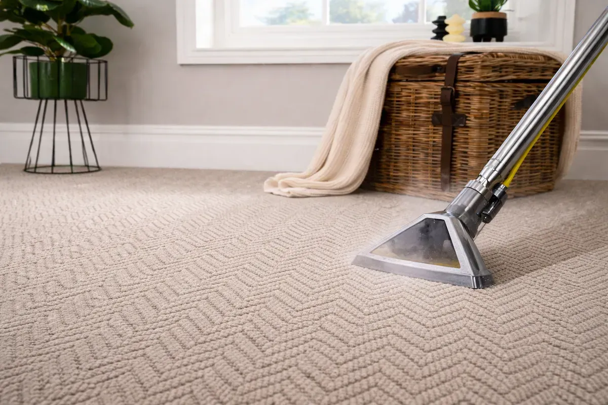 Professional carpet cleaning in a South Downs home