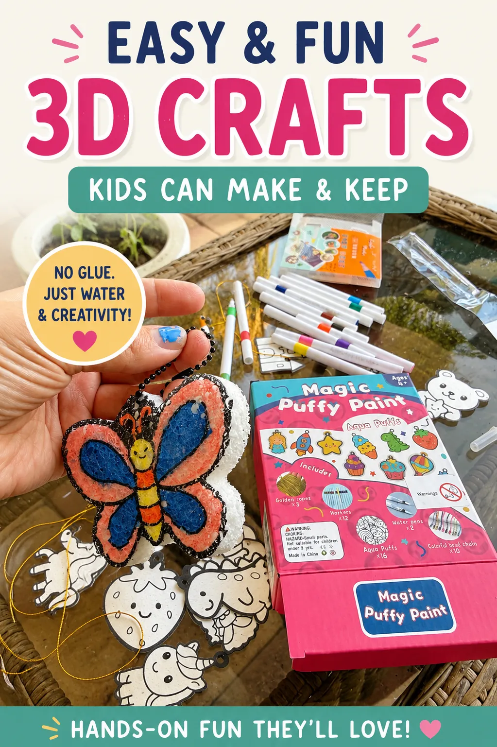 Aqua Puffs 3D Art Kit: One of Our Favorite Easy Craft Activities for Kids