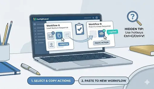 How to Copy and Paste Actions Between GoHighLevel Workflows (And Why It's a Big Deal)