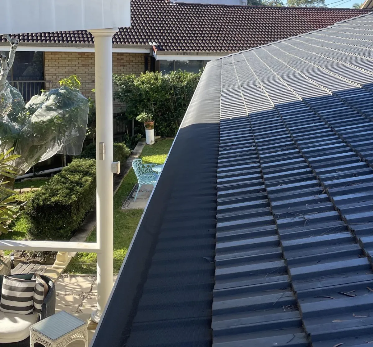 Aluminium Gutter Guard Installation On Tile Roof