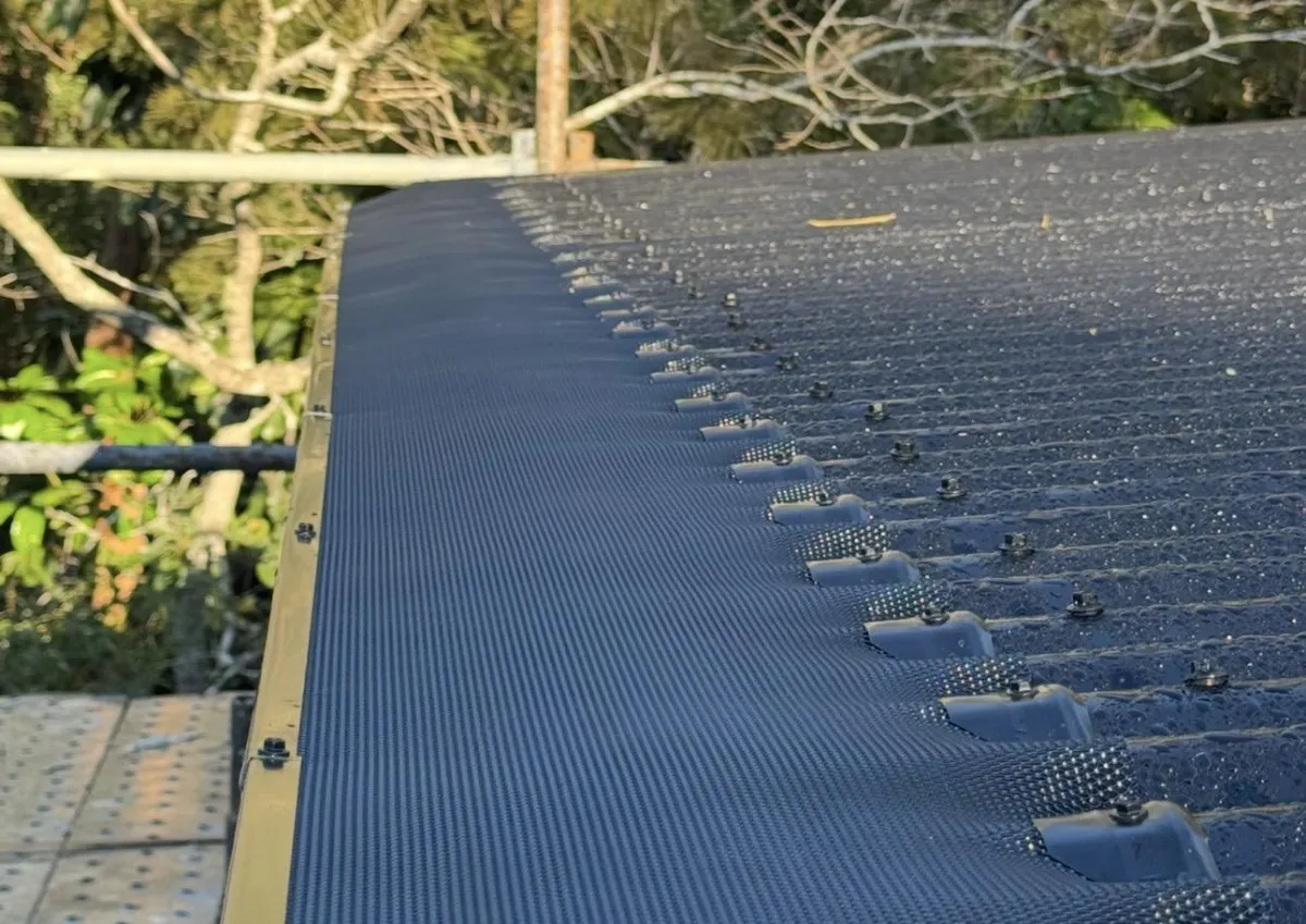 Night sky custom orb gutter guard kit installed