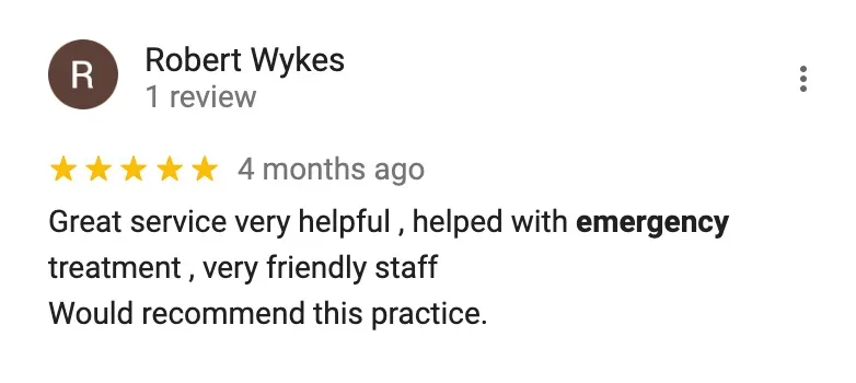 emergency treatment review by robert