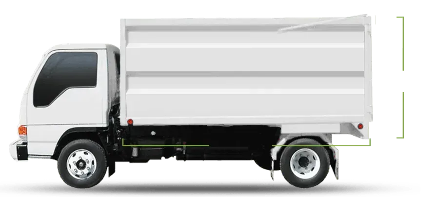 Rocket Junk Removal truck providing residential and commercial junk removal services