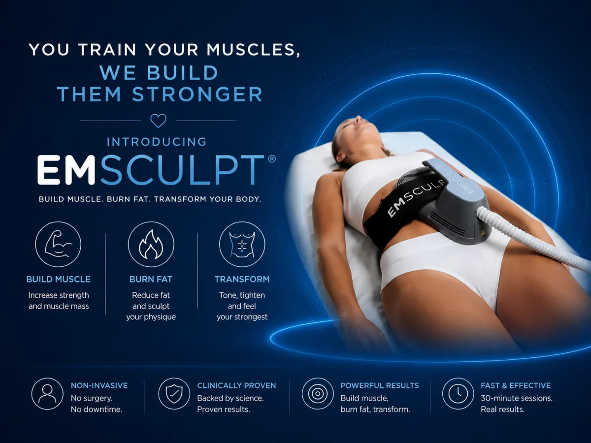 EMSCULPT NEO body-contouring applicator on the abdomen at VIP Health Recovery Lab, Auckland
