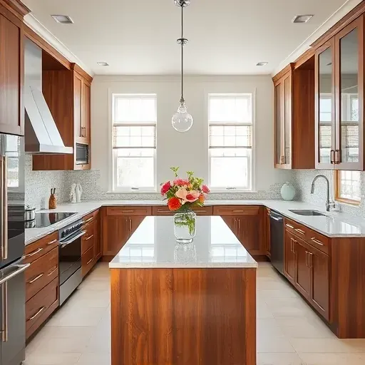 Modern kitchen remodel in Dunedin FL featuring high-end finishes, granite countertops, custom cabinetry, and natural light.
