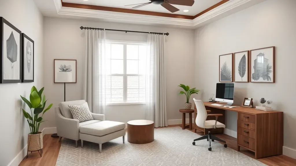 Home Office Additions projects in Tampa FL featuring modern designs and functional workspaces.