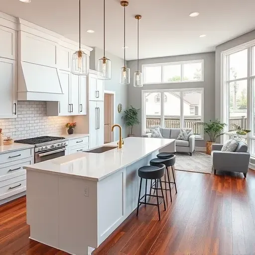 Completed home remodel in Egypt Lake-Leto, FL featuring a sleek white kitchen, quartz countertops, and modern lighting.