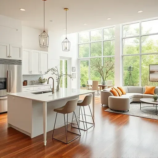 Completed home remodeling in Citrus Park, FL featuring modern kitchen and living area, high-end appliances, and elegant decor.